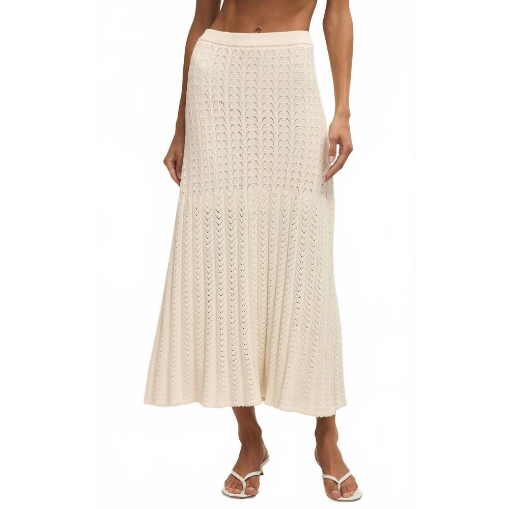 NEW Z SUPPLY lexa sweater skirt in beige - Picture 1 of 4